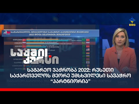 საგარეო ვაჭრობა 2022: რუსეთი საქართველოს მეორე უმსხვილესი სავაჭრო “პარტნიორია”